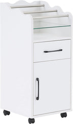 BarberPub Salon Cart with Storage Cabinet with Engineered Wood, Rolling Salon by BarberPub