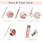 Pink Manicure Set Beauty Tool Portable 12 in 1 - Image 4