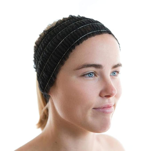 100 Count Disposable Facial Spa Headbands Individual Wrapped by LIFESOFT