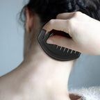 Gua Sha Comb, Natural Sibin Bian Stone Scalp Massage Comb, Facial GuaSha Tool - Image 3