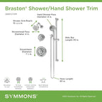 Symmons Braston HydroMersion Double Handle Shower Trim Kit - Image 3