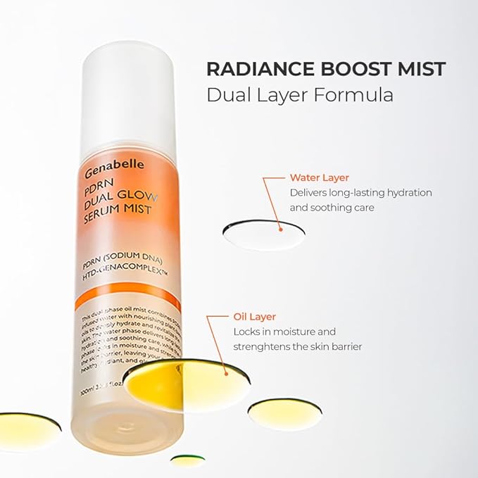 Genabelle PDRN Dual Glow Serum Mist – Hydrating Face Mist - Image 3