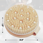 Bamboo Dry Body Brush Shower Brushing Removes Dry Skin - Image 6