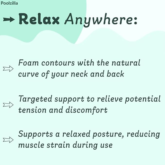 Poolzilla Universal Blue Spa Pillow, Made of Soft Foam - Image 5