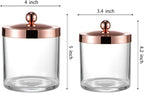 SheeChung 2-Pack Plastic Apothecary Jars - 25oz & 15oz Clear Acrylic Qtip - Image 5