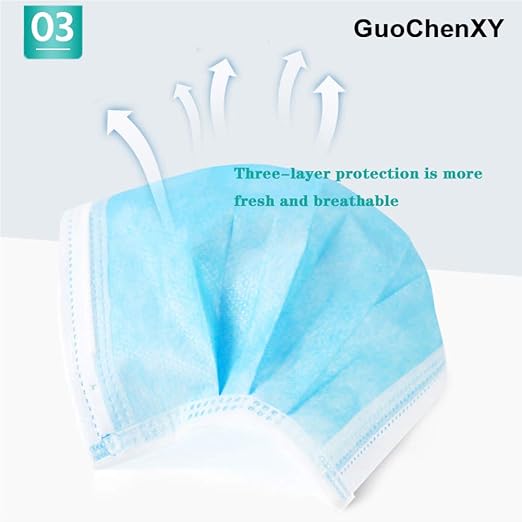 50Pcs Disposable Filter Mask 3 Ply Earloop Face Masks - Image 5