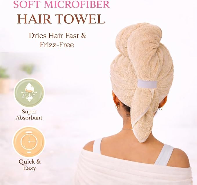 Luxury Microfiber Hair Towel Wrap - Image 4