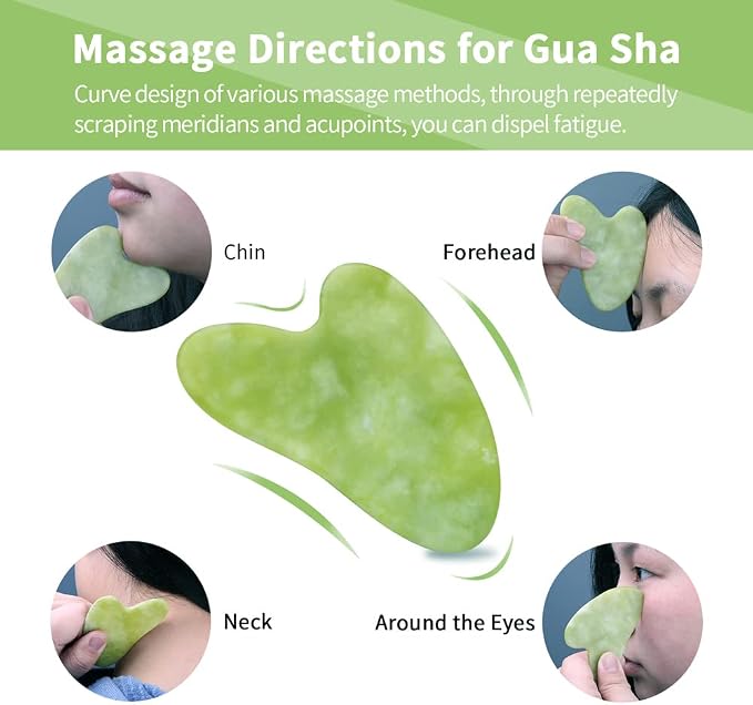 AECW 3-in-1 Natural Jade Roller and Gua Sha Set - Image 5
