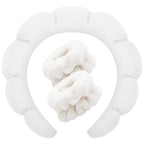 Spa Headbands for Washing Face Wristband Set Sponge Makeup Skincare Headband by Tetizo