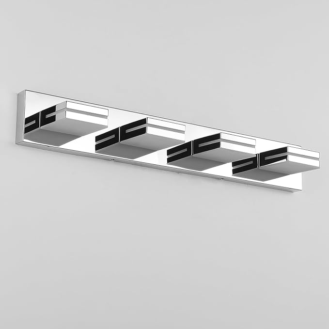 SineRise LED Modern Bathroom Vanity Light Fixtures, Chrome Modern Acrylic by SINERISELIGHTING