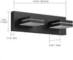 SineRise LED Modern Bathroom Vanity Light Fixtures, Matte Black Modern Acrylic - Image 7