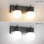 Ralbay Matte Black Bathroom Wall Light Fitures 2-Light Mid Century Modern - Image 2