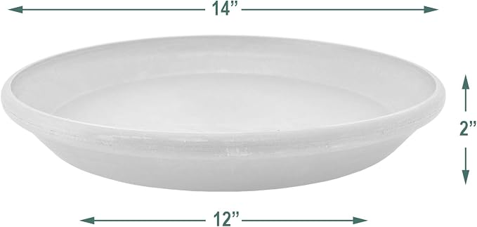 PSW Pot Collection AP35C 14-inch Plastic/Stone/Wood Composite Plant Saucer Drip - Image 4