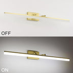 Aipsun Brushed Brass Vanity Light Fixtures 40inch Modern LED Bathroom Fixtures - Image 4