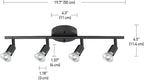 Globe Electric 59354 Payton 4-Light Track Lighting, Matte Black - Image 7
