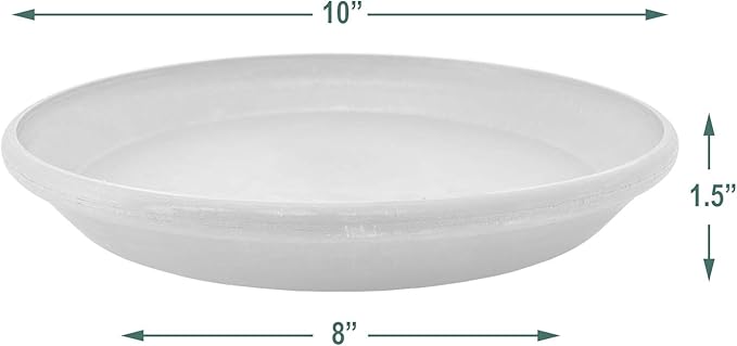 PSW Pot Collection AP25DC 10-inch Plastic/Stone/Wood Composite Plant Saucer - Image 4