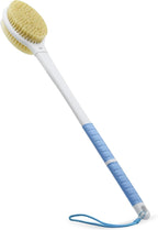 Shower Brush with Soft and Stiff Bristles, 20.5" Extra Long Handle Dual-Sided by HONOMA
