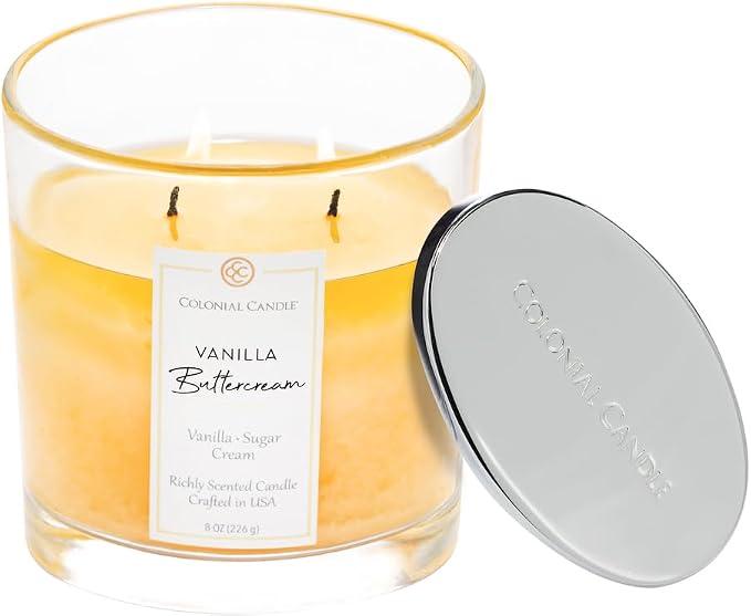 Colonial Candle Vanilla Buttercream Scented Candle Jar, Highly Fragranced - Image 3