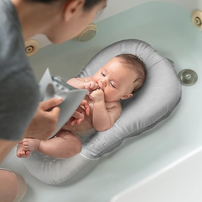Baby Bath Mat, KAKIBLIN Baby Bath Cushion Soft Anti-Slip Bath Pad Toddler Bath by KAKIBLIN