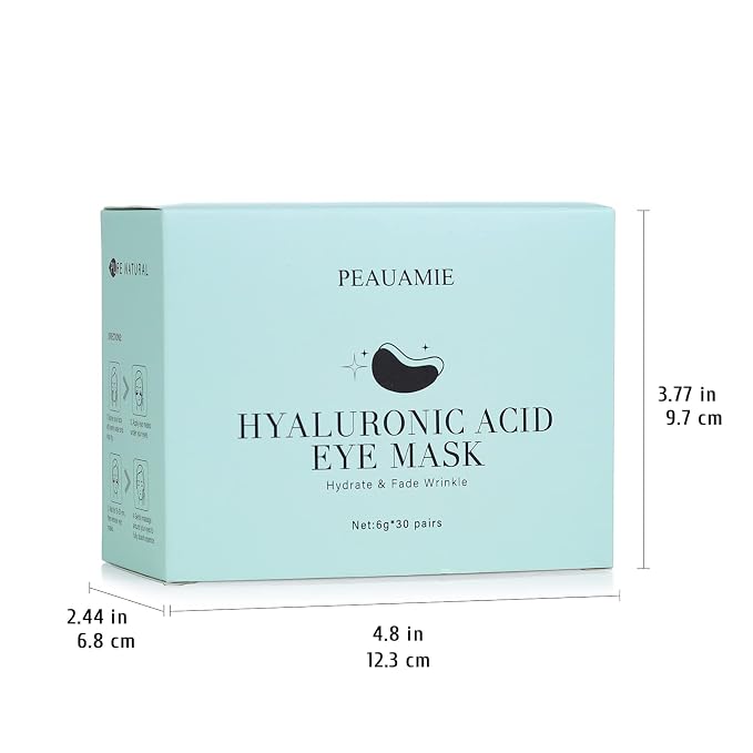 PEAUAMIE Under Eye Patchs Hyaluronic Acid Eye Mask - Image 7