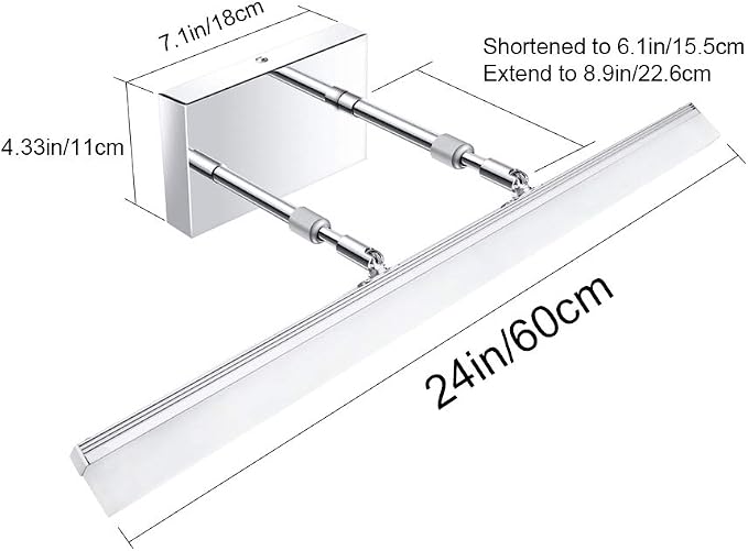 Aipsun 24 inch Modern LED Vanity Lights Adjustable Bathroom Vanity Light - Image 7