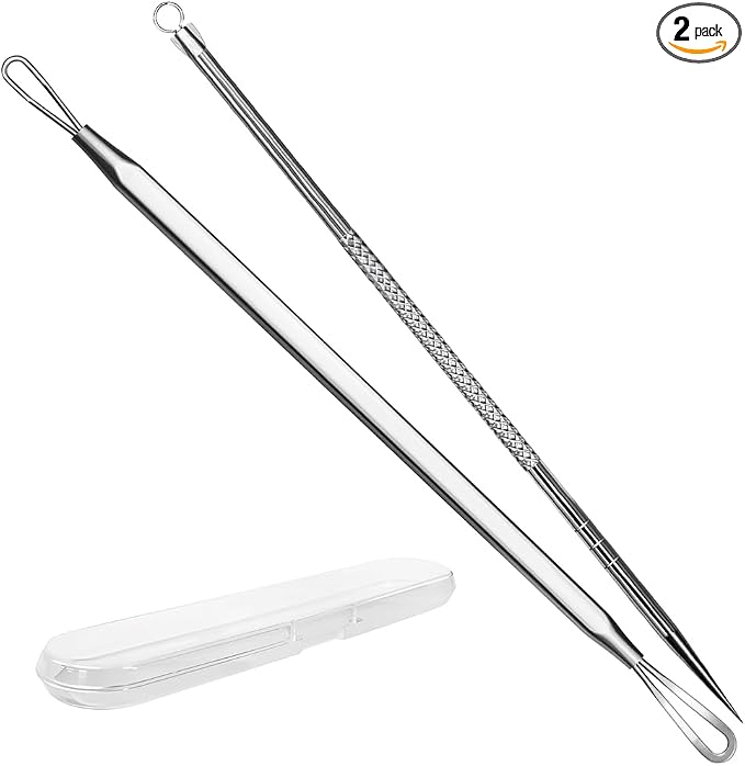 Stainless Steel Blackhead Remover, Pimple Extractor, Pimple Popper, Comedone by Unknown