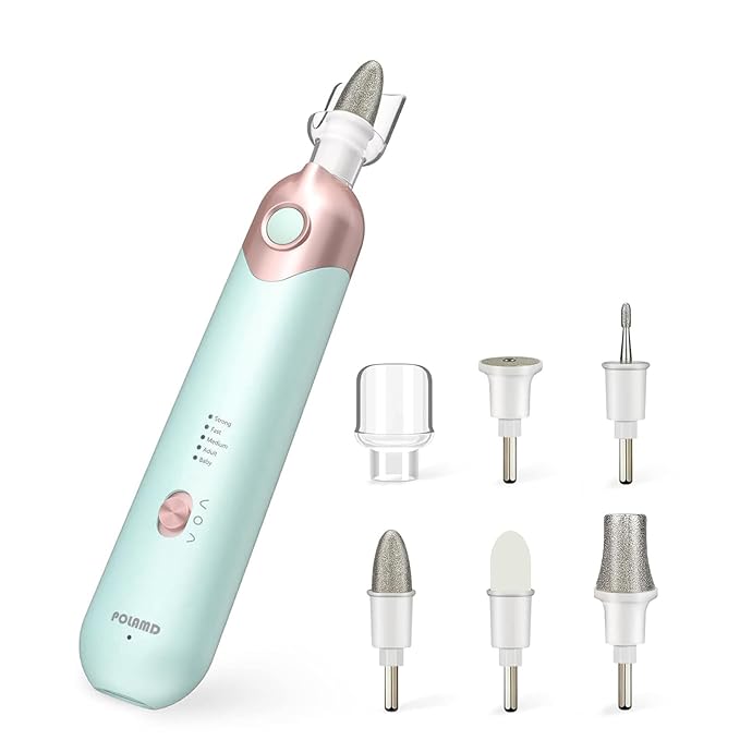 Professional Manicure Pedicure Kit, Electric Nail File Set, Cordless Electric by POLAMD