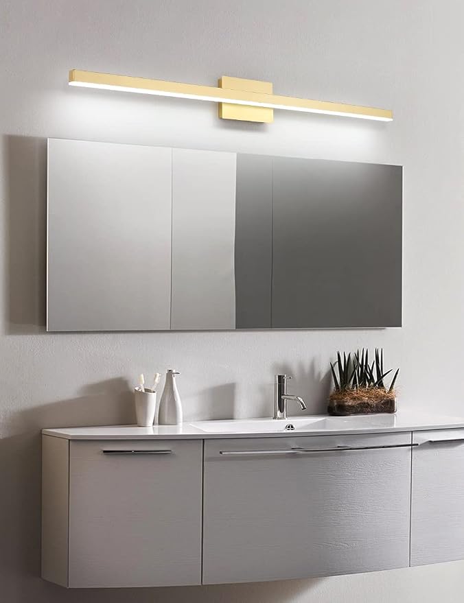 Joossnwell Gold Vanity Lights Bar 47.2 inch Modern LED Bathroom Light Fixtures - Image 3