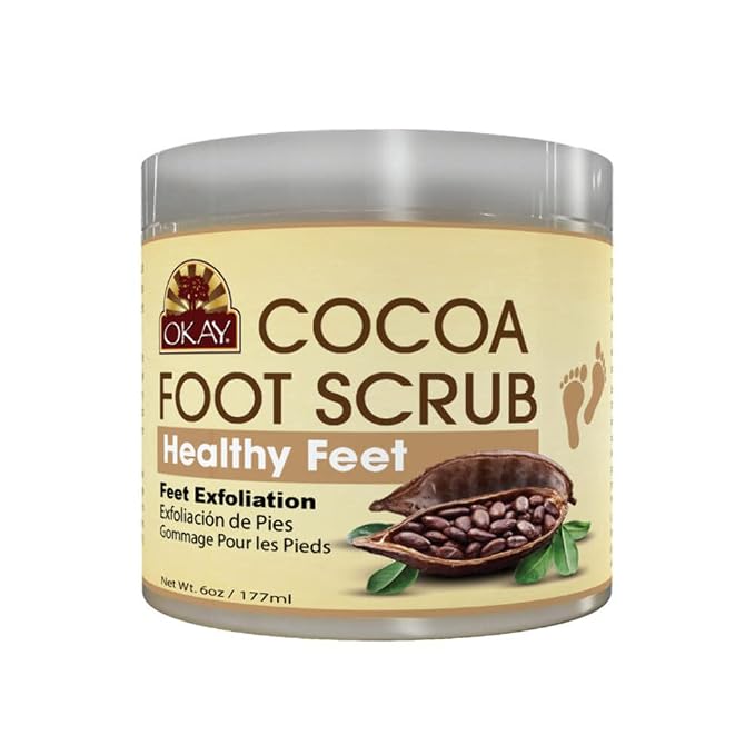 OKAY All Natural Cocoa Butter Foot Scrub, 6 Ounce by OKAYPureNaturals
