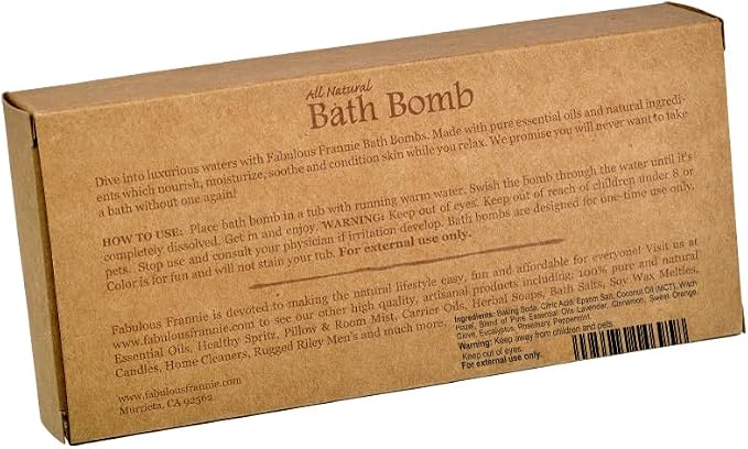Fabulous Frannie Muscle Ice Natural, Handmade Bath Bomb Gift Set, Rich in - Image 2