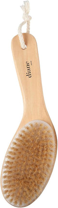 Diane Curved Handle Exfoliate & Glow Dry Skin Brush, 100% Boar Bristle Brush by Diane