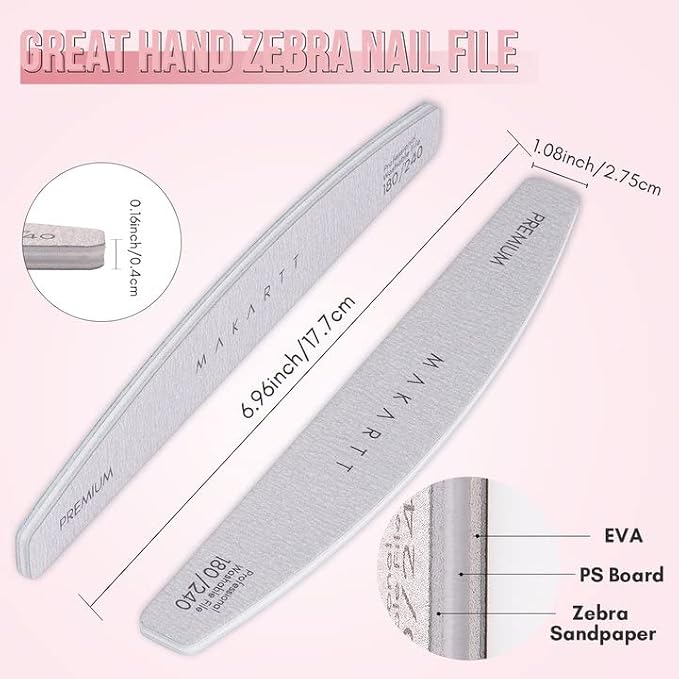 Makartt Nail Files: 180/240 Grit Emery Boards - Image 5