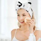 Huachi Spa Headbands for Women Washing Face, Cow Print, Soft Microfiber Hair - Image 2