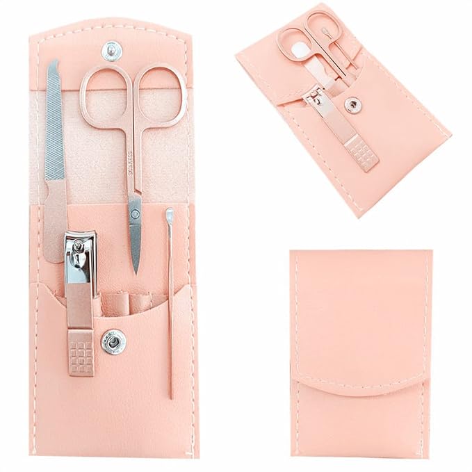 Manicure Set, Professional Women Nail Clippers Kit 4PCS， Stainless Steel Nail by SHICEN