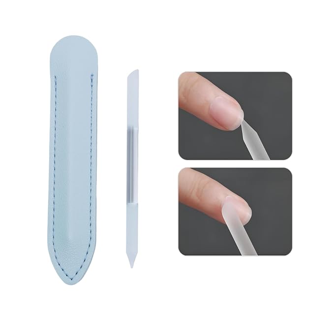 2 Pcs Transparent White Glass Cuticle Pusher Tool - Image 4