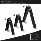 ZIZZON Travel Mini Manicure set Nail Clipper set 10 in 1 Stainless Steel - Image 2