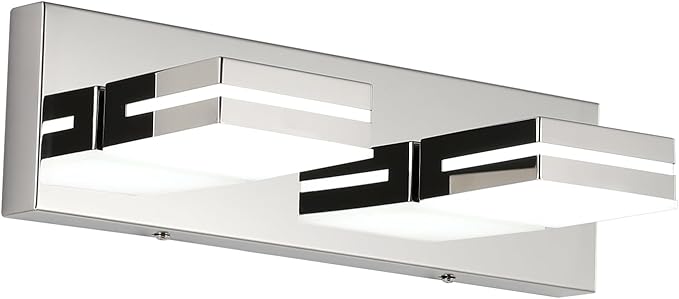 SineRise LED Modern Bathroom Vanity Light Fixtures, Chrome Modern Acrylic by SINERISELIGHTING