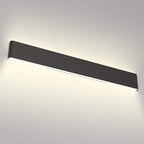 Aipsun 43.3in/40W Modern Black Vanity Light Fixtures LED Bathroom Wall Light Up by Aipsun