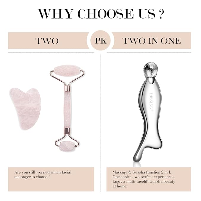 4-in-1 Gua Sha Facial Tools: Stainless Steel Gua Sha Tool, Luxury Box, - Image 3