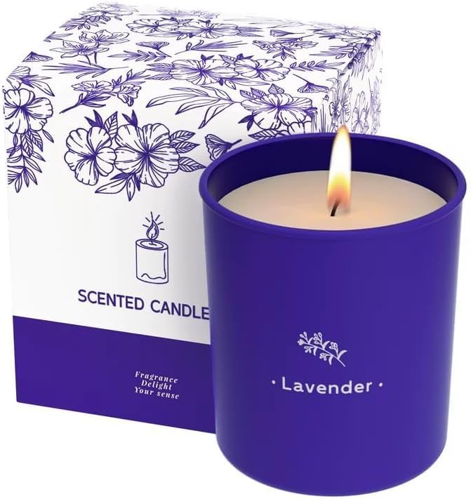Lavender Candles for Home Scented, 8 oz Scented Candles Present, Made by Unknown