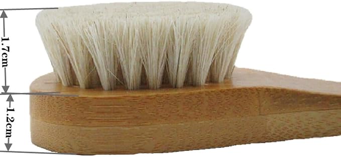 2 Pack 6" Bamboo Handle Dry Facial Cleansing Brush - Image 3