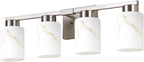 4-Light Bathroom Light Fixtures, Modern Vanity Lights, Brushed Nickel Metal - Image 8