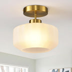 Industrial Gold Matte Light Fixtures Ceiling Mount, - Image 9