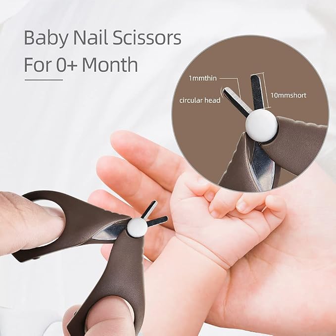 Baby Nail Clippers Set with Cute Case, Infant Fingernail and Toenail File Kit - Image 2