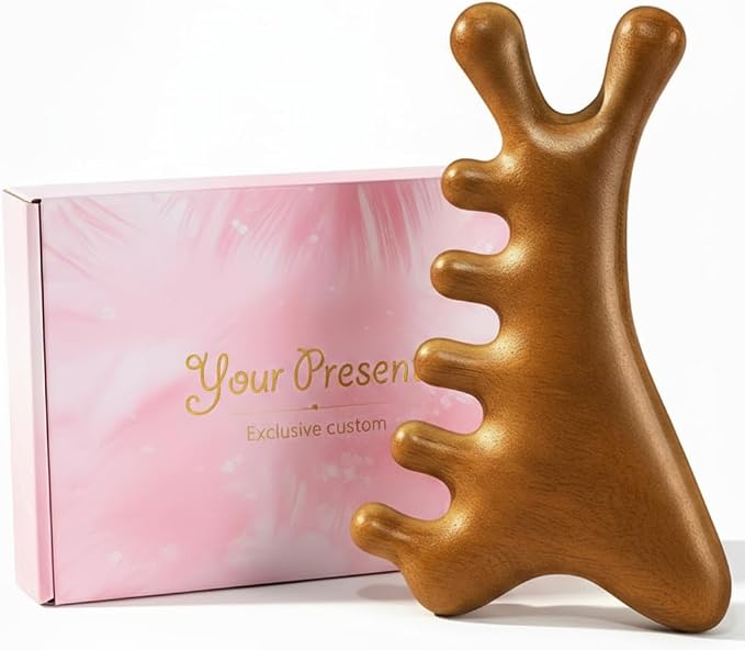 4-in-1 Natural Sandalwood Gua Sha Massage Tool by Unknown