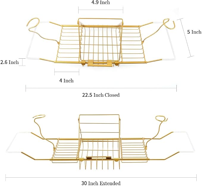 PLKO Bathtub Tray, Stainless Steel Shower Bathtub Caddy Tray - Image 3