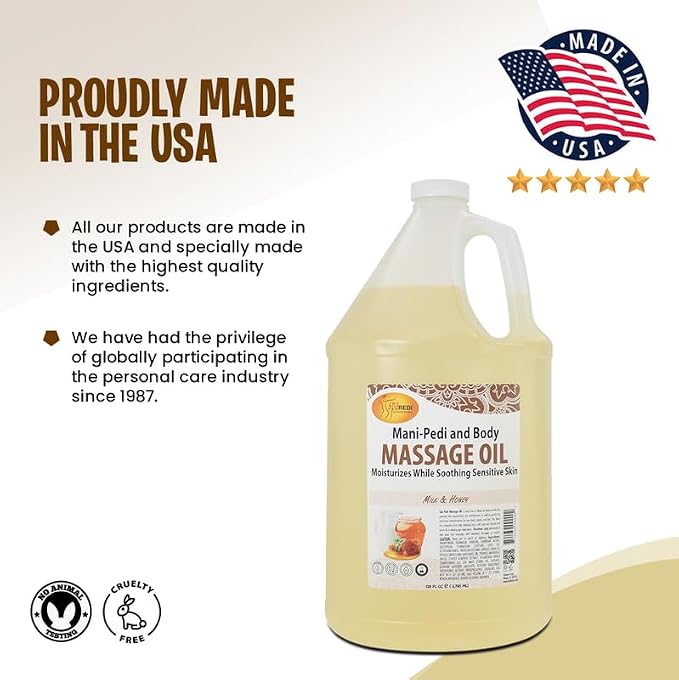SPA REDI - Massage Oil, Milk and Honey, 128 Oz - Professional Pedicure - Image 6