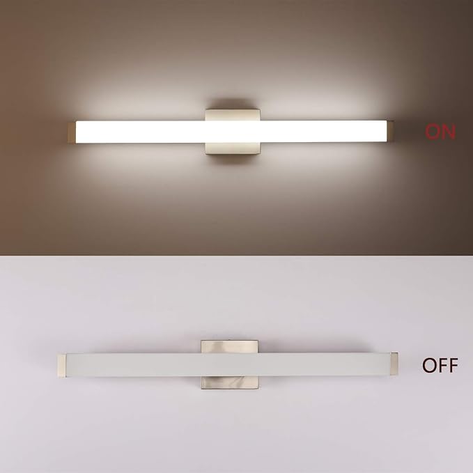 33.5 Inch Brushed Nickel LED Bathroom Vanity Light, 18W 4000K Natural White - Image 4