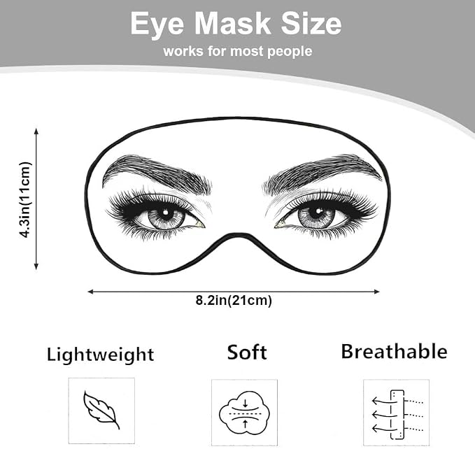 Sexy Eyes Sleep Eye Mask Woman Eyelashes Eyebrows Beautiful Silk Eye Mask - Image 2
