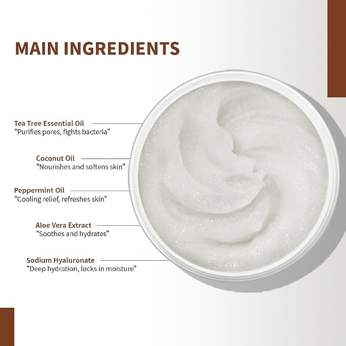 Coconut Sugar Scrub for Body Face & Feet - Image 5